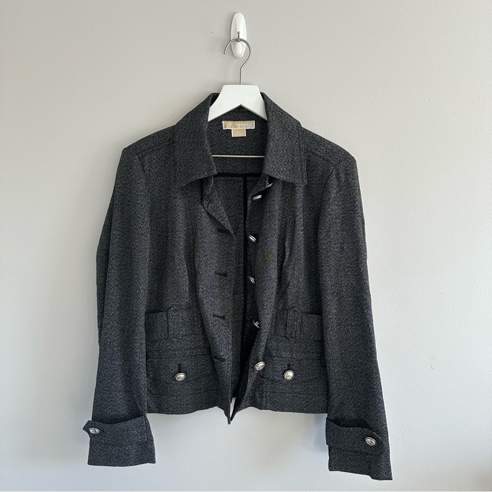 Michael Kors Charcoal Gray Blazer Jacket Size L